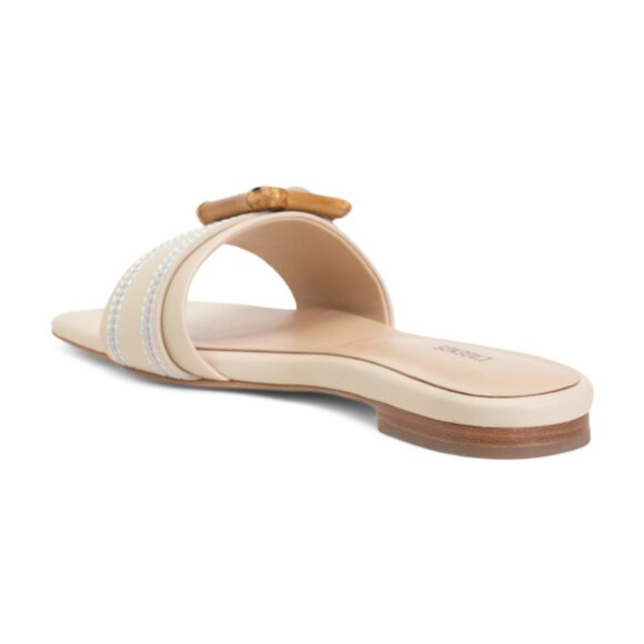 L'AGENCE Leather Aurelie Buckle Slide Sandals - Picture 2 of 2
